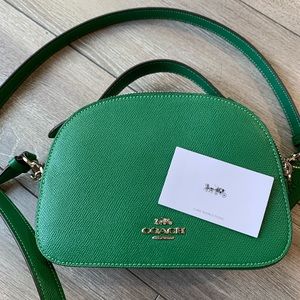 Super Cute!!! Grass Green Crossbody COACH Bag!